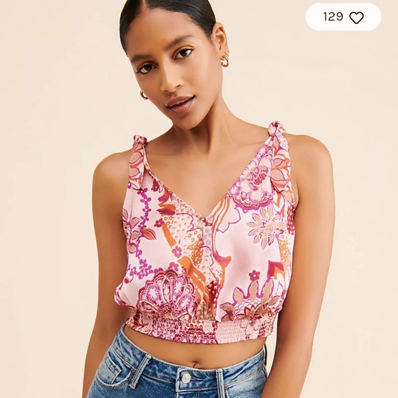 Free People Tops - ⚡Free People Weekend In Montauk Pink Crop Top